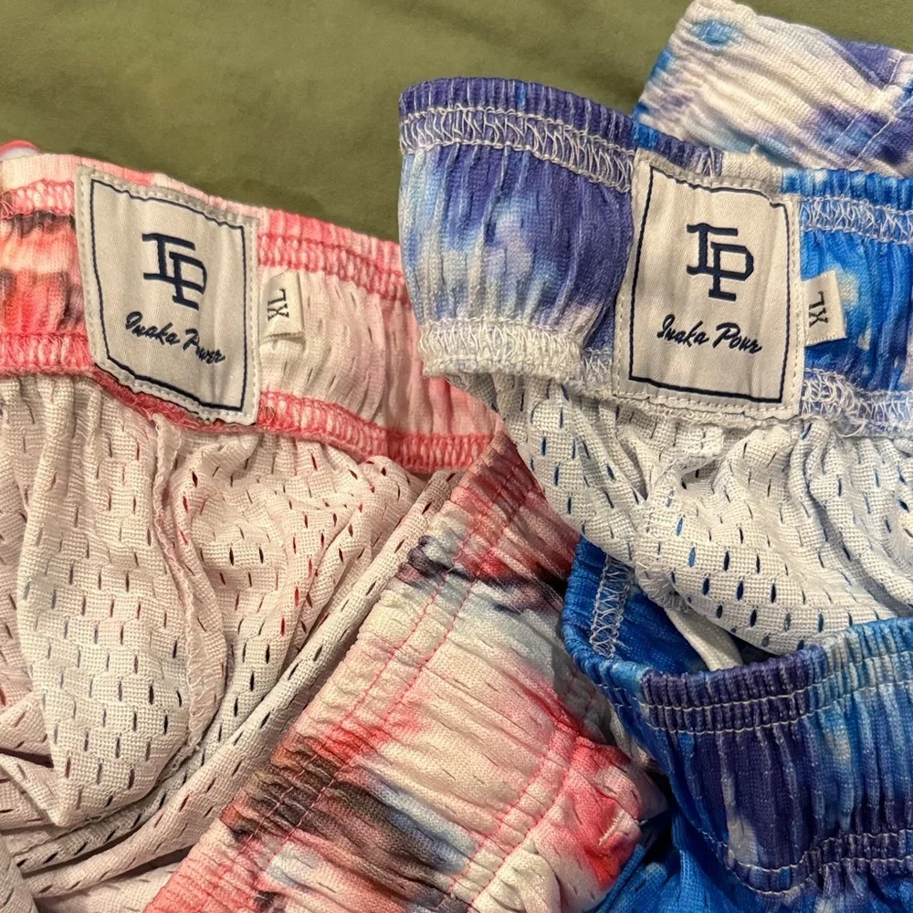Inaka Power Pink and Blue Mesh Shorts - Picture 2 of 3